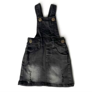Little Bipsy | Black Denim Overall Dress